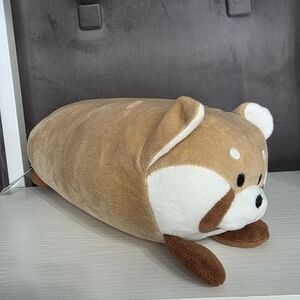 Cute Brown and White Plush Panda Pillow Stuffed Animal Toy